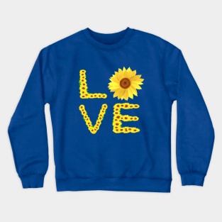 Sunflower Love (Black Background) Crewneck Sweatshirt